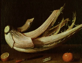 Chardon, oranges et couteau